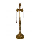H. A. Best Art Nouveau Gilt Metal Lamp