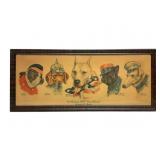 Framed Wallace Robinson Dog Lithograph