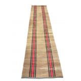 Antique Amish Rag Rug with Striped Pattern