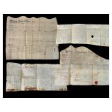 Four Antique Indenture Documents Collection