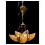 Lincoln Art Deco Slip Shade Chandelier