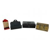 Tin Spice Jar Set, Matchbox Holder, Comb Case