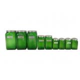 Owens-Illinois Green Glass Canister Set