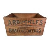 Arbuckles Roasted Coffees Wooden Crate 29"