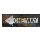 Metal One Way Street Sign