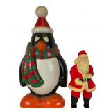 General Foam Plastics Chilly Willy Penguin & Santa