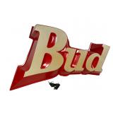 Bud Light-Up Plastic Bar Sign