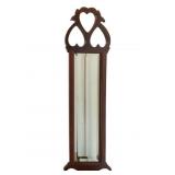 Mahogany Heart Cutout Wall Mirror