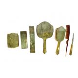 Celluloid & Bakelite Vanity Set with Case