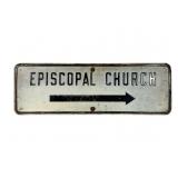 Episcopal Church Metal Directional Sign