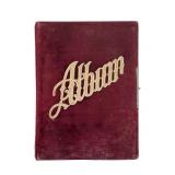 Antique Velvet Photo Album with Metal Clasp