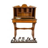 Victorian Oak Artists Secretary Desk & Dr. E.