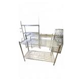 Four Metal Shelving Units
