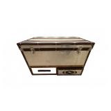 Aluminum Storage Case with Leather Trim & Two