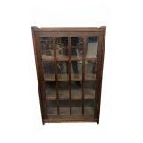 Mission Oak Bookcase With 16 Pane Glass Door