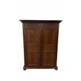 Refinished Walnut Two-Door Cabinet with Inlay