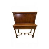 Mahogany Drop Front Desk with Gallery Top