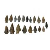 19 Chipped Stone Arrowheads