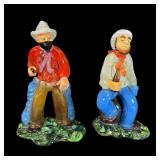 Hand Blown Glass Cowboy & Outlaw Figï¿½