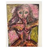 Jane Zamost 2018 Oil on Board Female Figure