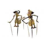 Two Wayang Kulit Shadow Puppets, Indonesia, 26.5"
