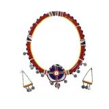 Maasai Beaded Necklace & Earrings Set