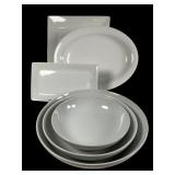 PotteryBarn & Crate&Barrel White Serving Bowl