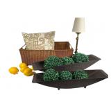 Home Decor Lot With Metal Planters, Basket &ï¿½More