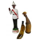 Three Decorative Decanters: Bahamian Policman