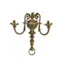 Solid Brass Three-Arm Wall Sconce, Hard Wired