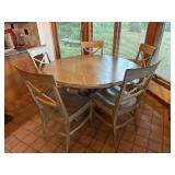 Farm Style Solid Wood Dining Table & 5 Chairs