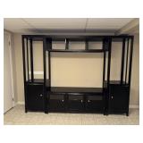 Modern Four-Piece Shelving Unit with Cabinets