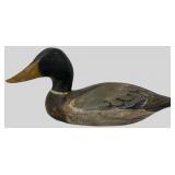L. Denzer Signed Painted Mallard Drake Duck Decoy