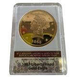 American Mint 1865 Liberty Head Gold Eagle Replica