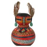 Robert Rivera Pre-historic Series Gourd Sculpture