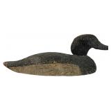 Carved Wood Black Duck Working Decoy, c. 1920s