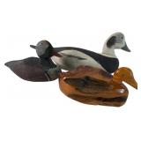 3 Carved Wood Duck Decoys, Arthur Bowlen Oldsquaw