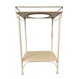 Painted Metal Two Tier Washstand Utility Stand