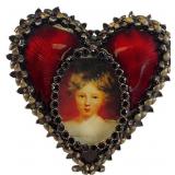 Jay Strongwater Dominique Red Enamel Heart Frame
