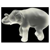 Lalique Timora Frosted Crystal Elephant