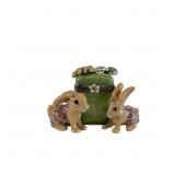Jay Strongwater Bunny & Carrot Trinket Box
