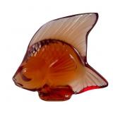 Lalique Red & Amber Crystal Poisson Fish Figurine
