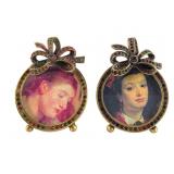 2 Jay Strongwater Ribbon & Crystal Frames with Box