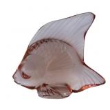 Lalique Pink Parma Crystal Fish Figurine & Box