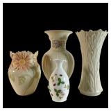 Lenox & Wedgwood Porc. & Bone China Vases
