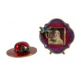 Jay Strongwater Dragonfly Frame & Hat Trinket Box