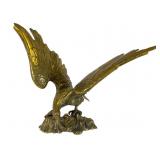 21.5 Inch Tall  Brass Eagle Sculpture
