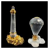 Swarovski Crystal Lighthouse & Hot Air Balloon