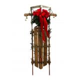 Flexible Flyer Wood Runner Sled & Holiday Display