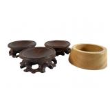Goldy & Wendy Rosewood & Hardwood Display Stands